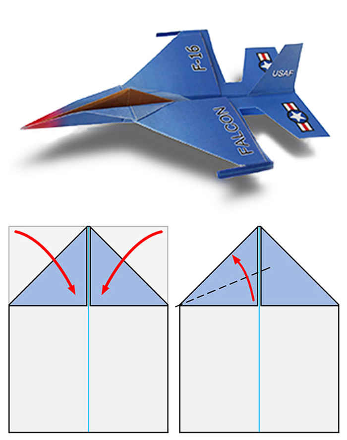 Схема Тадаши Мори – оригами истребитель F16